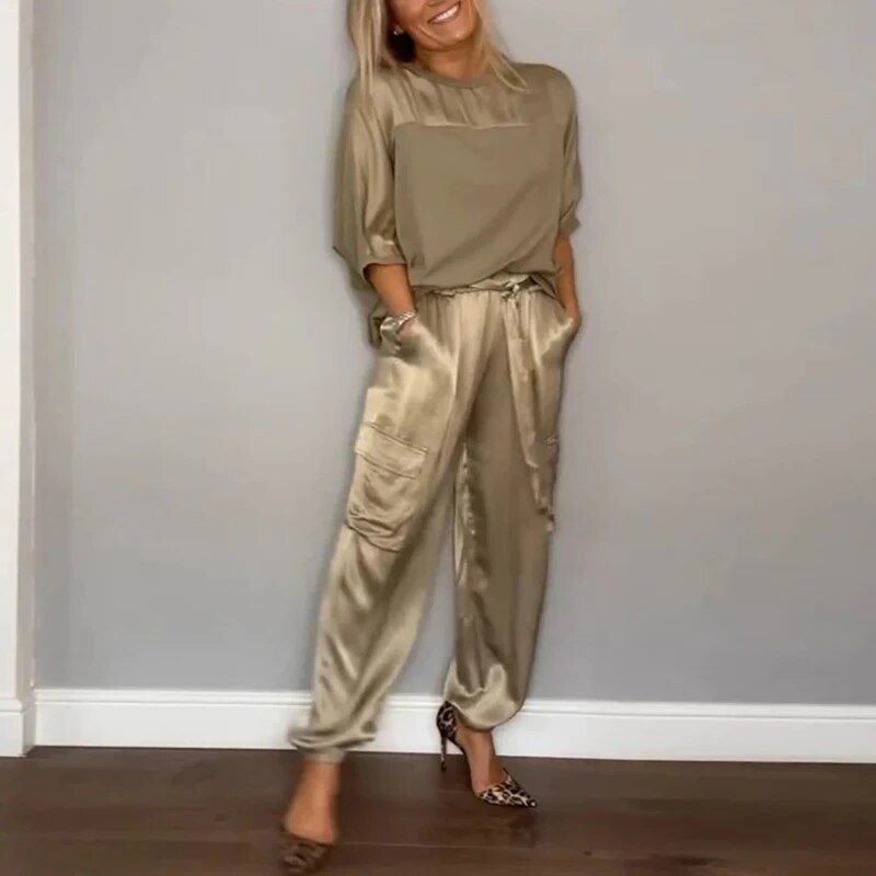 Women's Loungewear Set - Chic Relaxed Lounge Wear for Effortless Style & Comfort 0