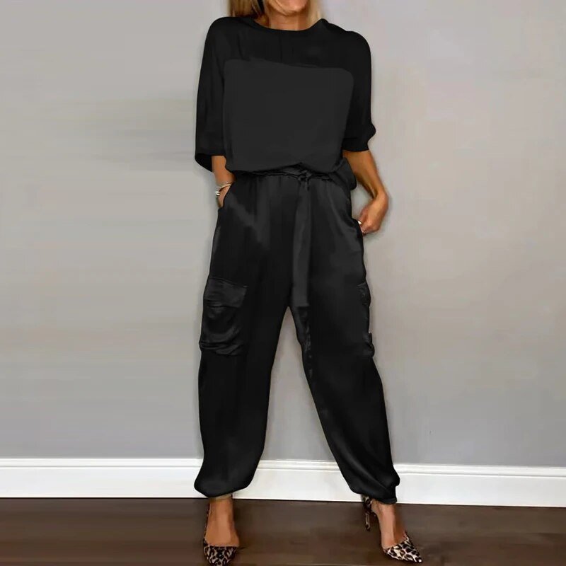 Women's Loungewear Set - Chic Relaxed Lounge Wear for Effortless Style & Comfort 2