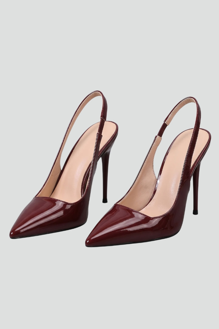 Women's Orthopedic Arch Support Leather Pointed Toe Stiletto Sandals 1