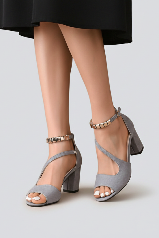 Women’s Orthopedic Block Heel Sandals with Arch Support and Crisscross Straps 6