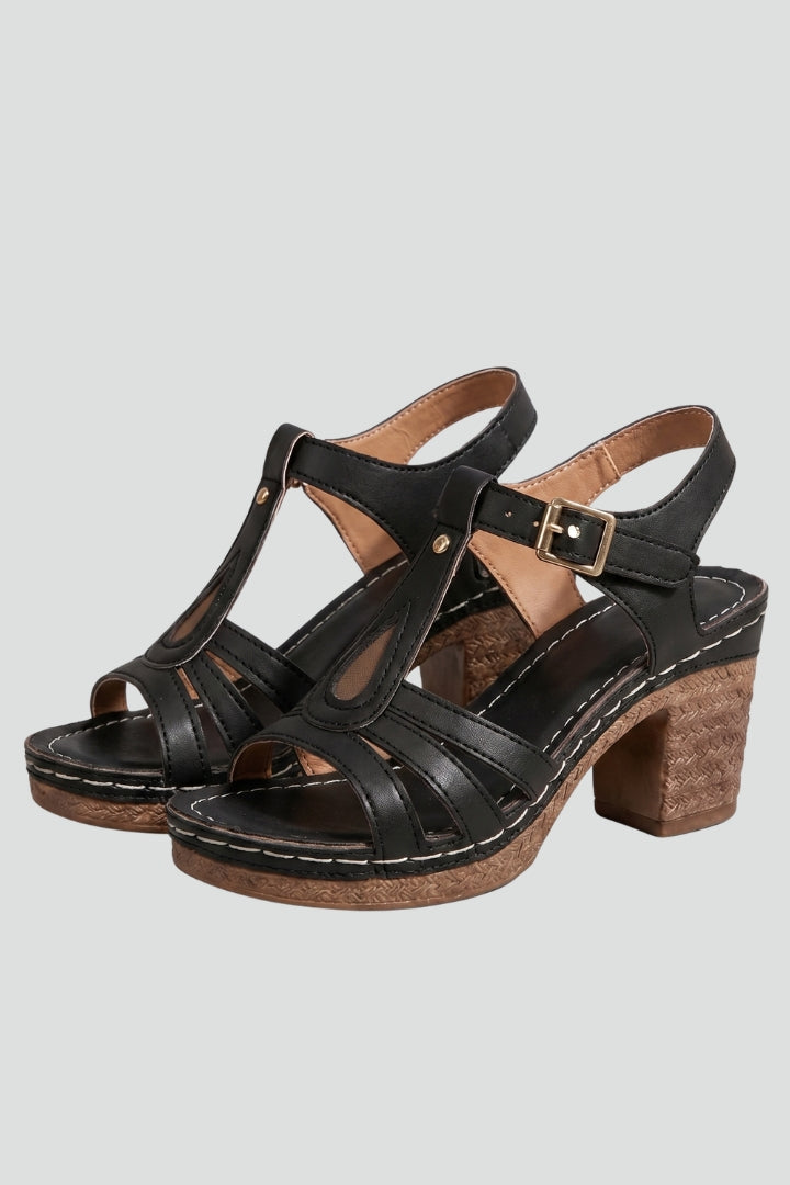 Women's Orthopedic Block Heel Sandals with Arch Support and Cushioned Insole 1