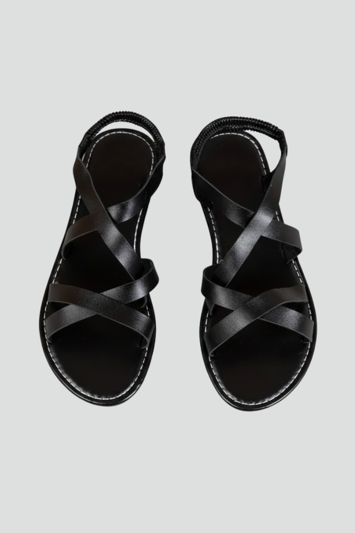 Women’s Orthopedic Flat Sandals with Arch Support and Criss-Cross Straps for Comfortable Everyday Wear 1