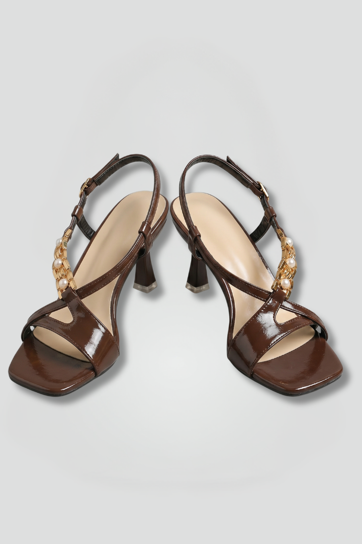 Women's Orthopedic Mid Heel Sandals with Arch Support and Buckle Strap Open Toe 1