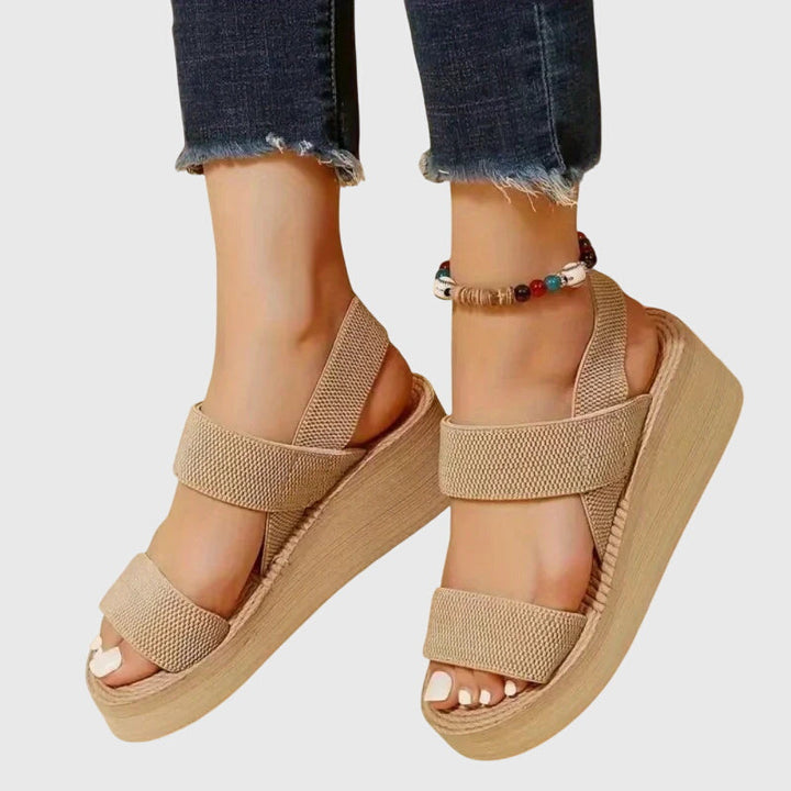 Women's Orthopedic Platform Sandals with Arch Support and Wide Straps for Summer Comfort 1