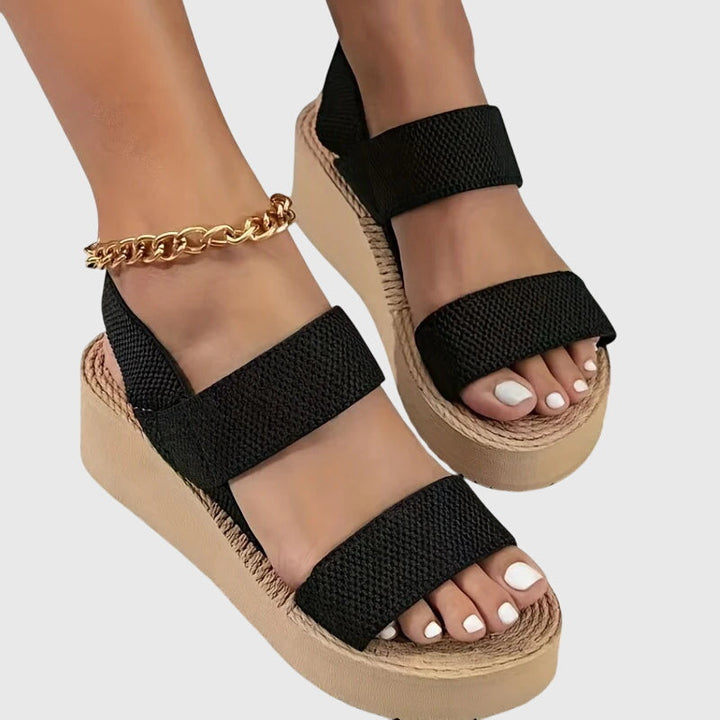 Women's Orthopedic Platform Sandals with Arch Support and Wide Straps for Summer Comfort 4