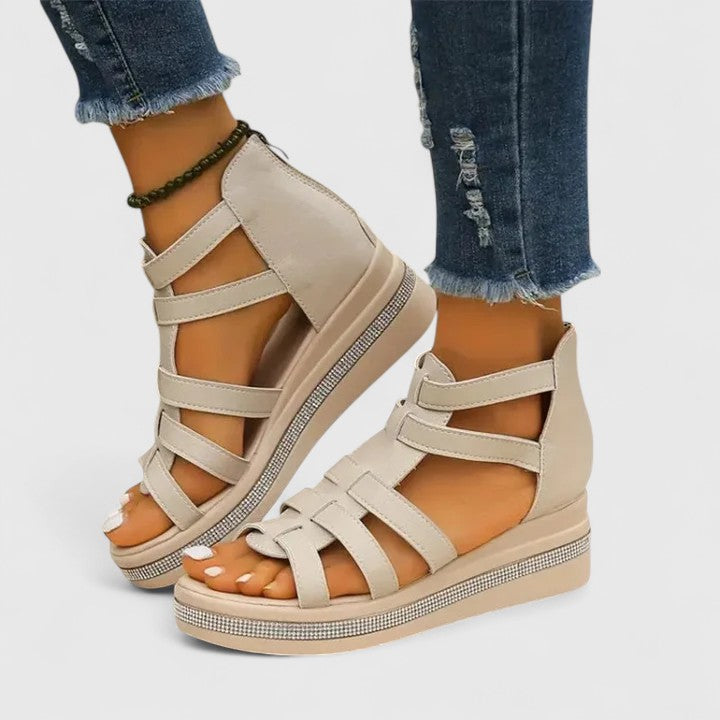 Women's Orthopedic Platform Sandals with Arch Support for Summer Comfort - Stylish Wedge Design 1
