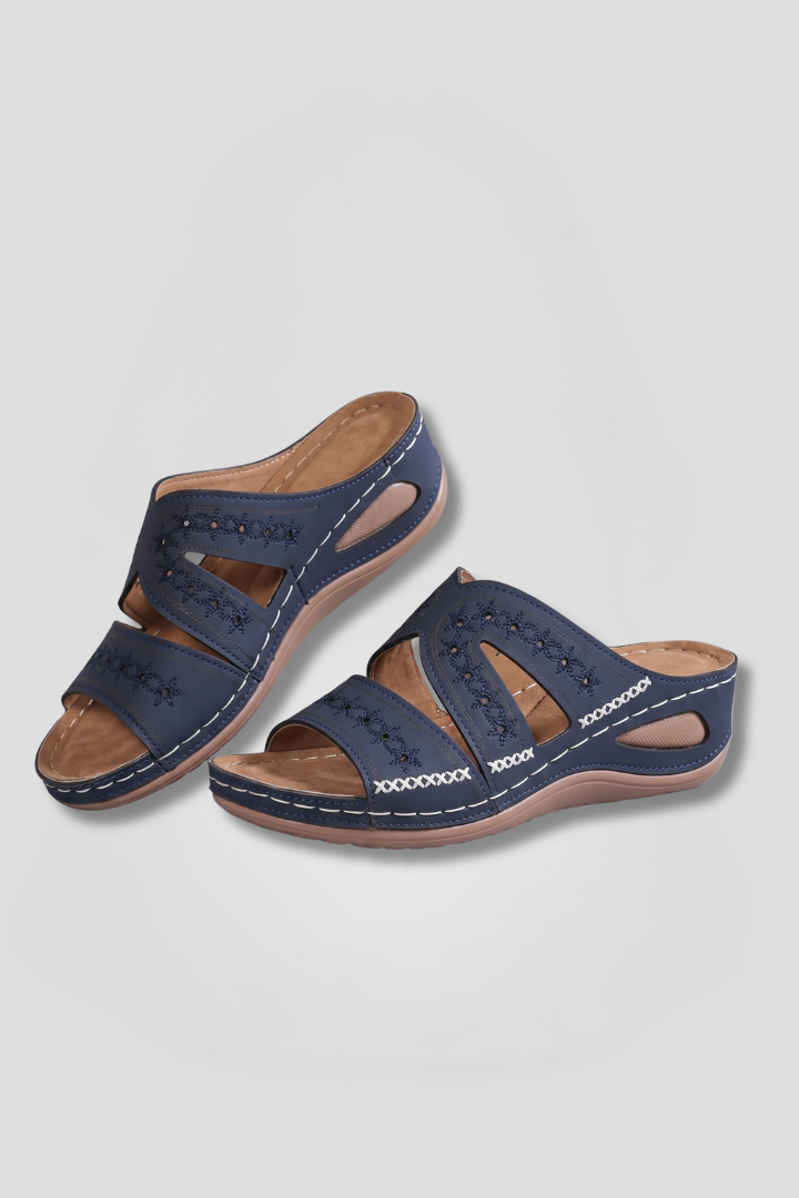 Women's Orthopedic Sandals with Arch Support and Breathable Cutout Straps for All-Day Comfort 1