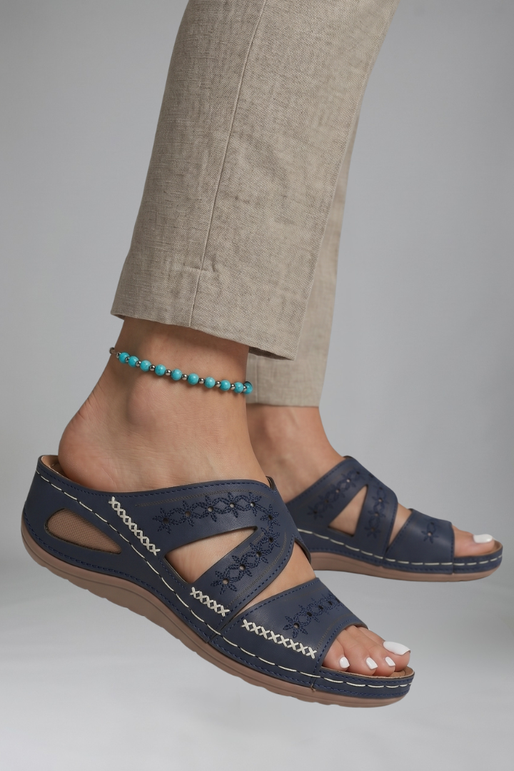 Women's Orthopedic Sandals with Arch Support and Breathable Cutout Straps for All-Day Comfort 4