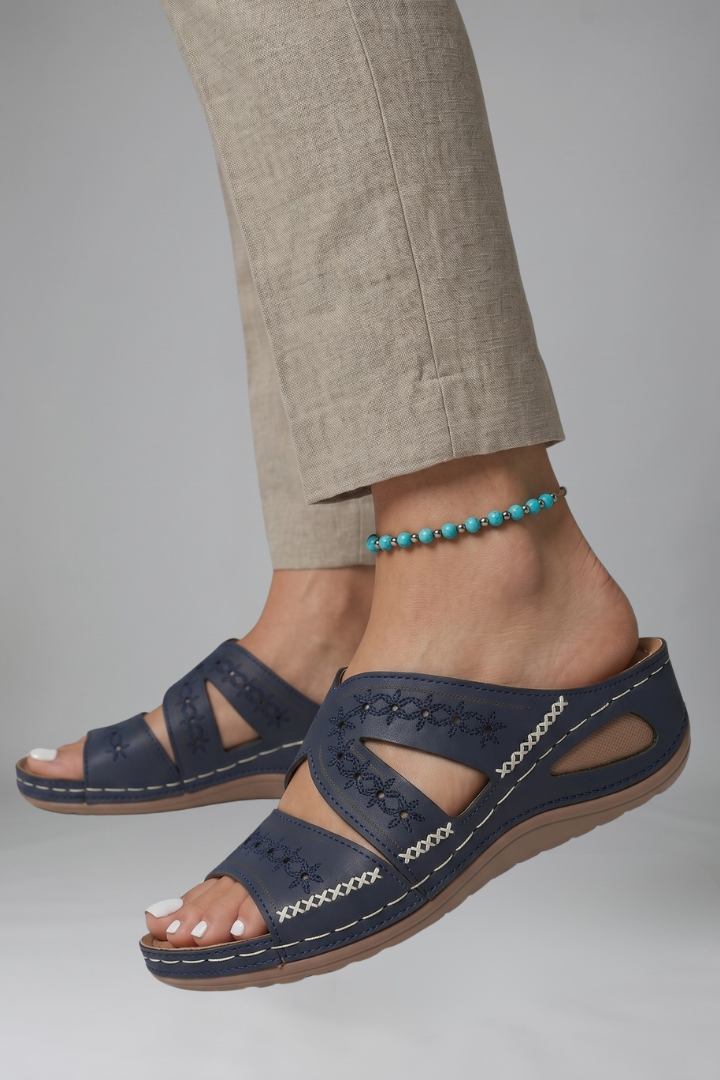 Women's Orthopedic Sandals with Arch Support and Breathable Cutout Straps for All-Day Comfort 6