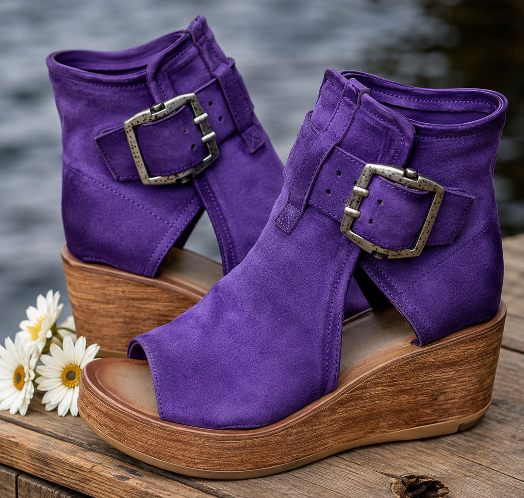 Women's Orthopedic Wedge Sandals with Arch Support and Adjustable Buckle for Comfortable Everyday Wear 0