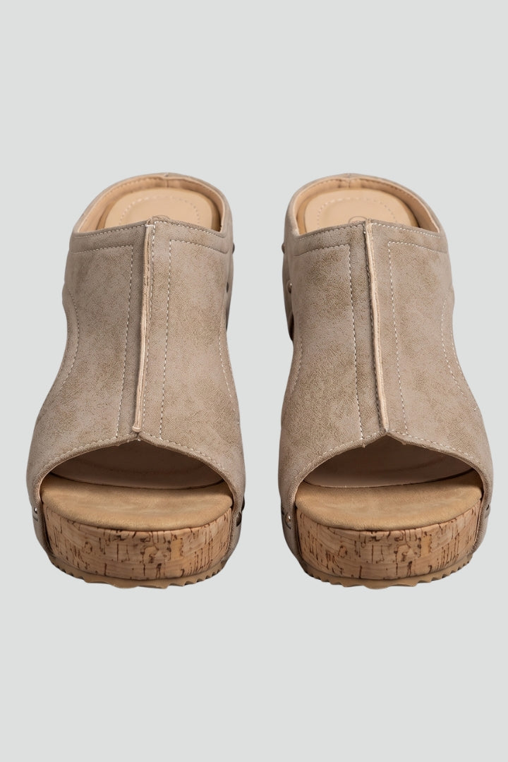 Women's Orthopedic Wedge Sandals with Arch Support and Studded Straps 1