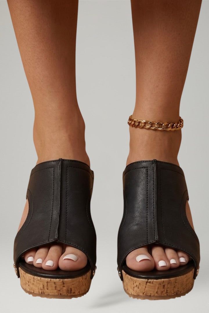 Women's Orthopedic Wedge Sandals with Arch Support and Studded Straps 6