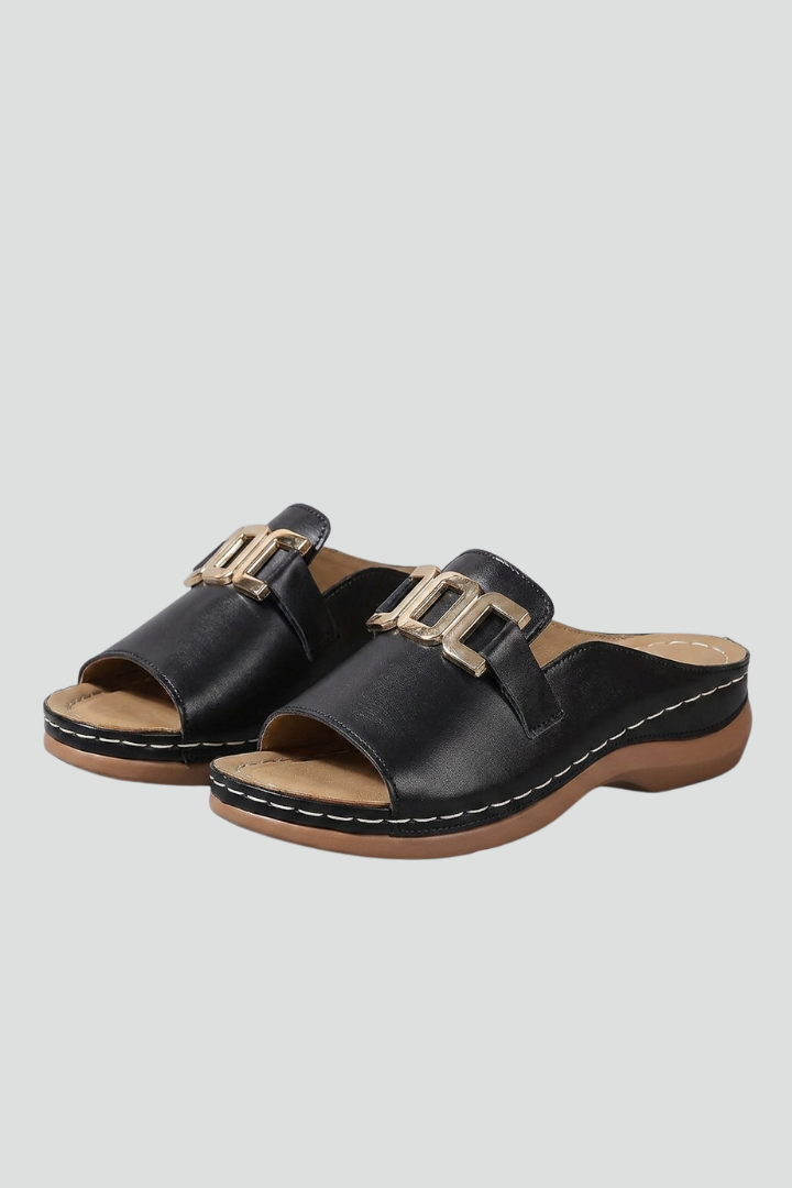 Women's Orthopedic Wedge Slide Sandals with Arch Support and Cushioned Footbed 1