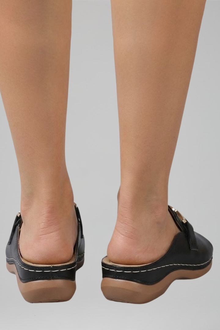 Women's Orthopedic Wedge Slide Sandals with Arch Support and Cushioned Footbed 5