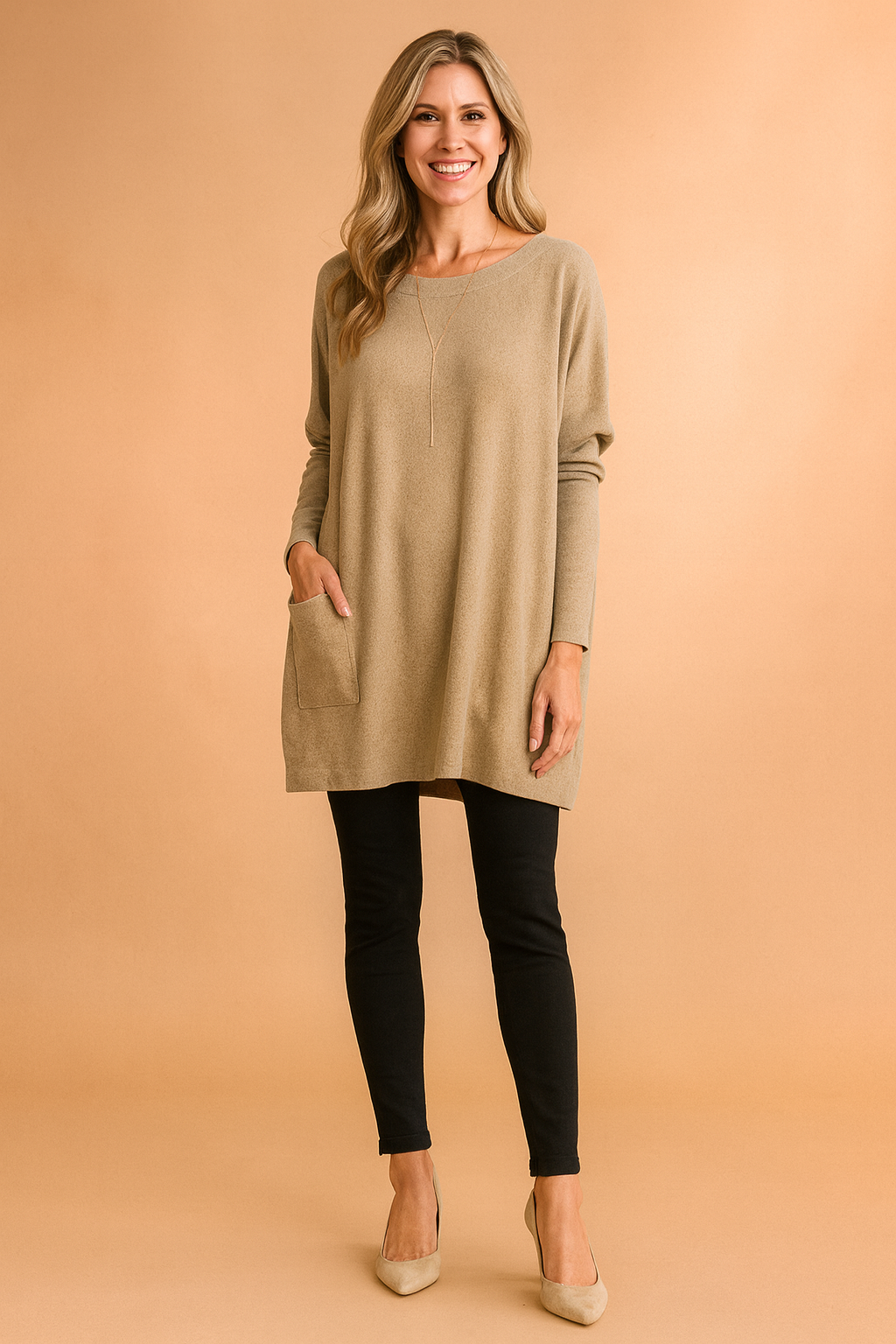 Women's Oversized Sweater with Pockets - Casual Everyday Style for Effortless Comfort 2