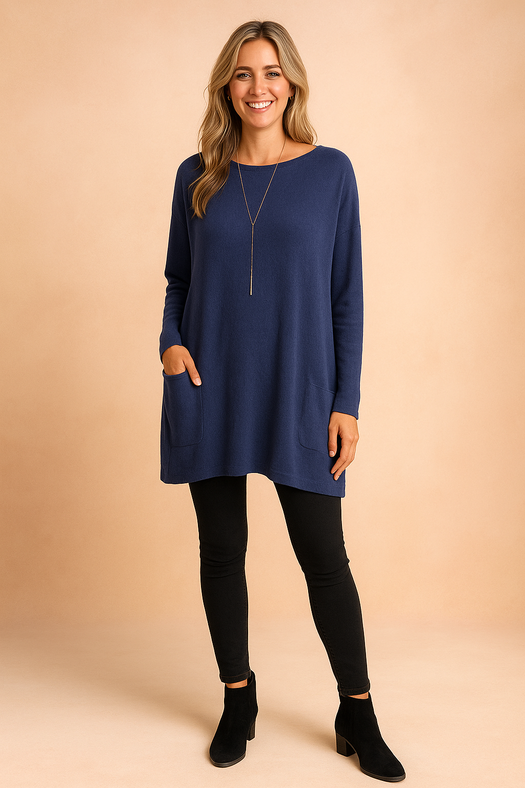 Women's Oversized Sweater with Pockets - Casual Everyday Style for Effortless Comfort 3
