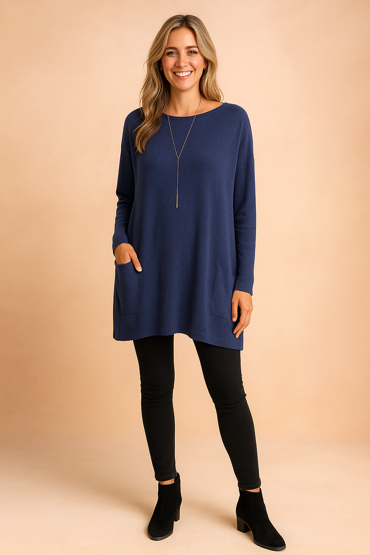 Women's Oversized Sweater with Pockets - Casual Everyday Style for Effortless Comfort 3