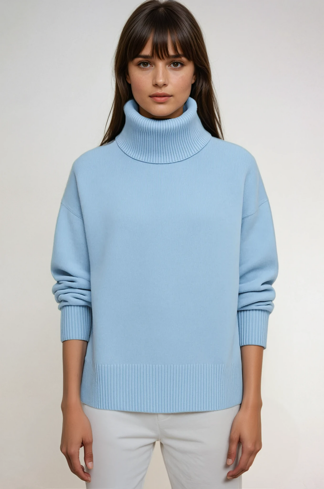 Women's Oversized Turtleneck Sweater - Cozy Warm Winter Knitwear for Comfortable Casual Style 0