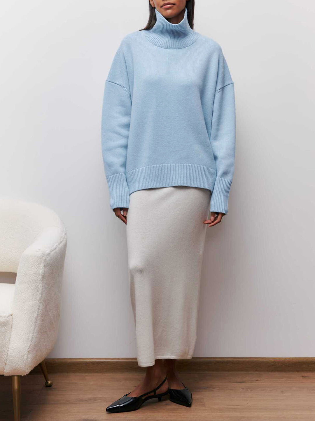 Women's Oversized Turtleneck Sweater - Cozy Warm Winter Knitwear for Comfortable Casual Style 1