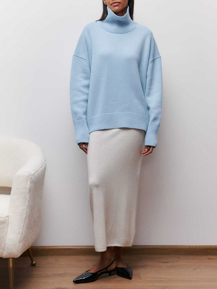 Women's Oversized Turtleneck Sweater - Cozy Warm Winter Knitwear for Comfortable Casual Style 1