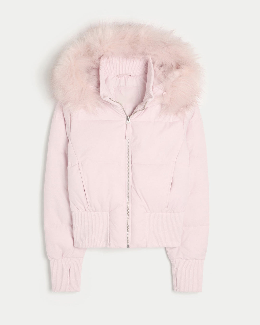 Women's Quilted Winter Jacket with Removable Hood and Ribbed Cuffs 5