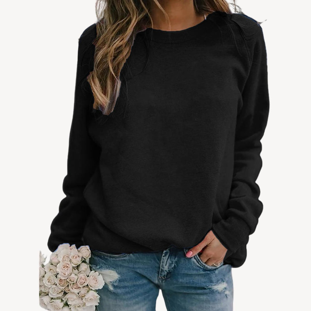 Women's Relaxed-Fit Crewneck Casual Jumper for Everyday Comfort 1