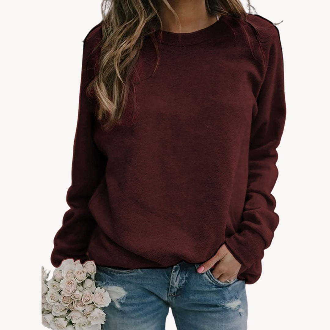 Women's Relaxed-Fit Crewneck Casual Jumper for Everyday Comfort 4