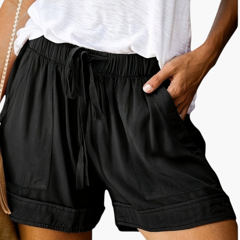 Women's Relaxed Fit Drawstring Waist Shorts for Comfortable Summer Style 1