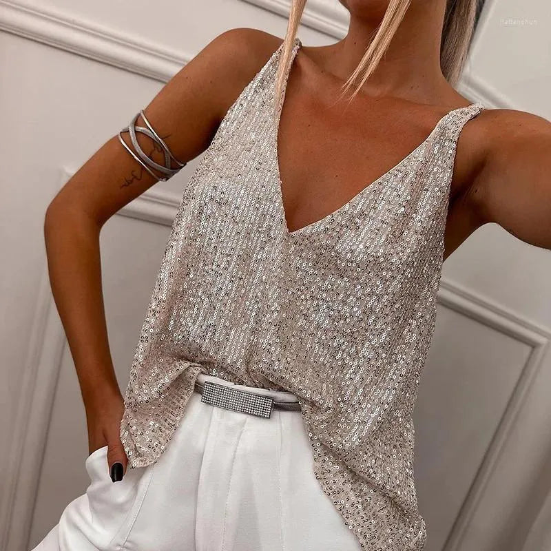 Women's Sequin Top - Glamorous Going Out Tops for Parties and Special Occasions 3