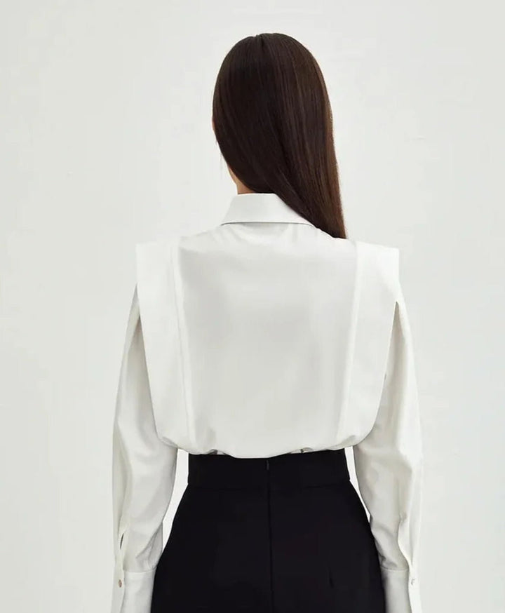Women's Shirt with Classic Collar and Structured Silhouette - Elegant Button Down for Office and Casual Wear 3