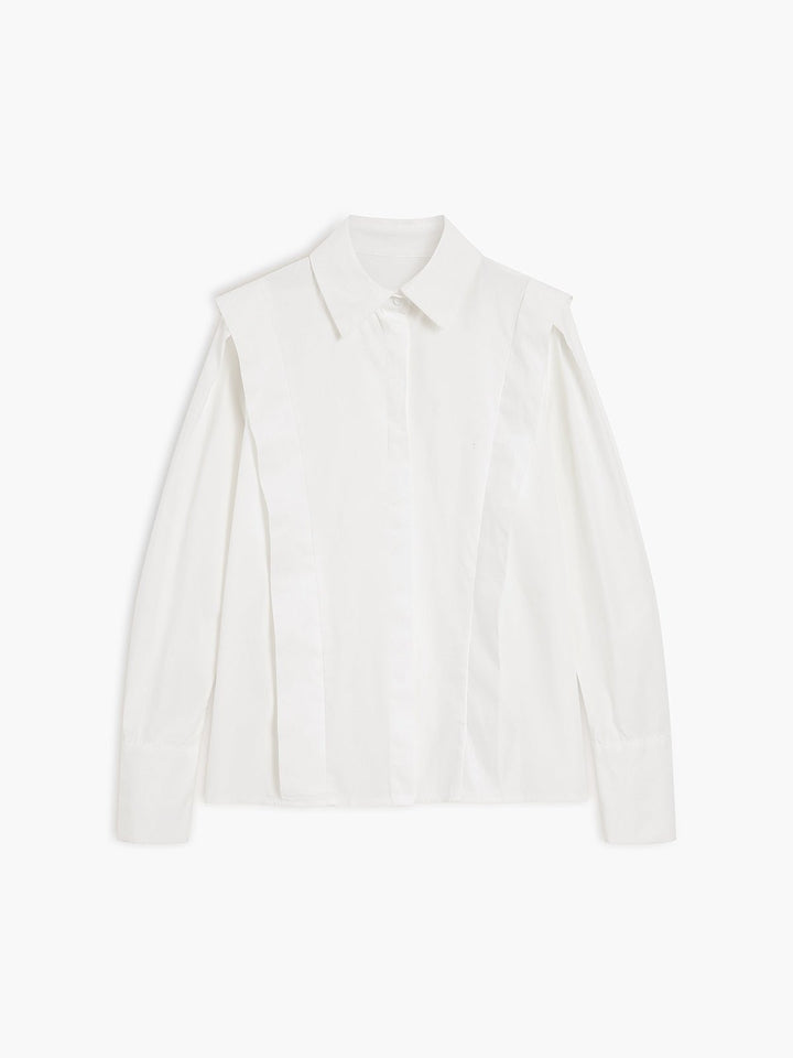 Women's Shirt with Classic Collar and Structured Silhouette - Elegant Button Down for Office and Casual Wear 5