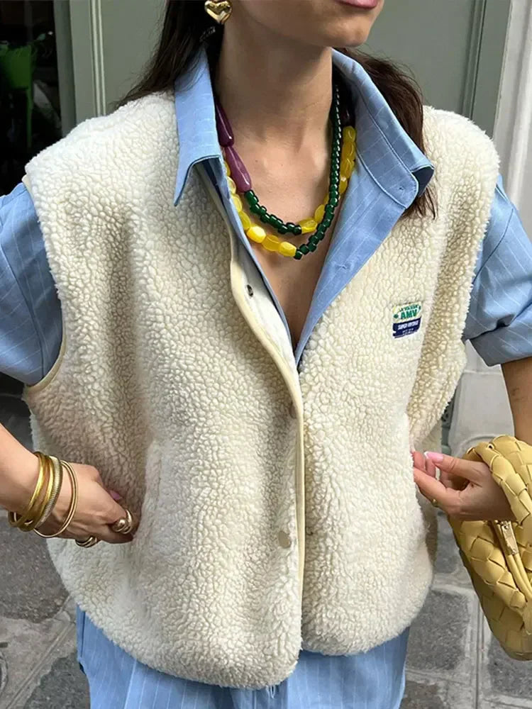 Women’s Sleeveless Vest Cozy Warm Layering Jacket for Autumn and Spring 5