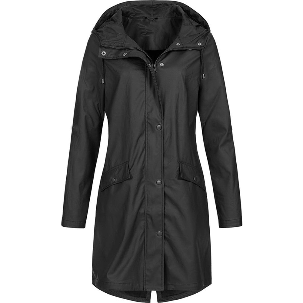 Women's Stylish Waterproof Windbreaker Jacket - Lightweight & Versatile Raincoat for Outdoor Activities 1