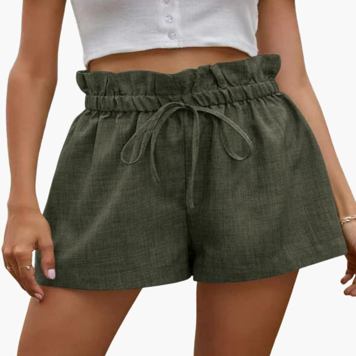 Women's Summer Lightweight Shorts with Elastic Waist and Pockets for Casual Outings 2