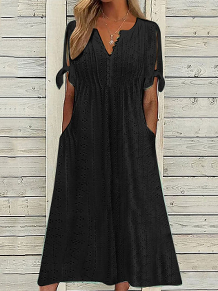 Women's Summer Midi Dress - Elegant Lace Casual And Formal Wear 1