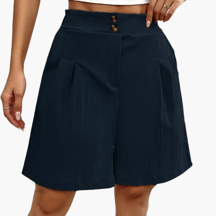 Women's Summer Shorts with Button Placket and Relaxed Fit for Casual Outings 6