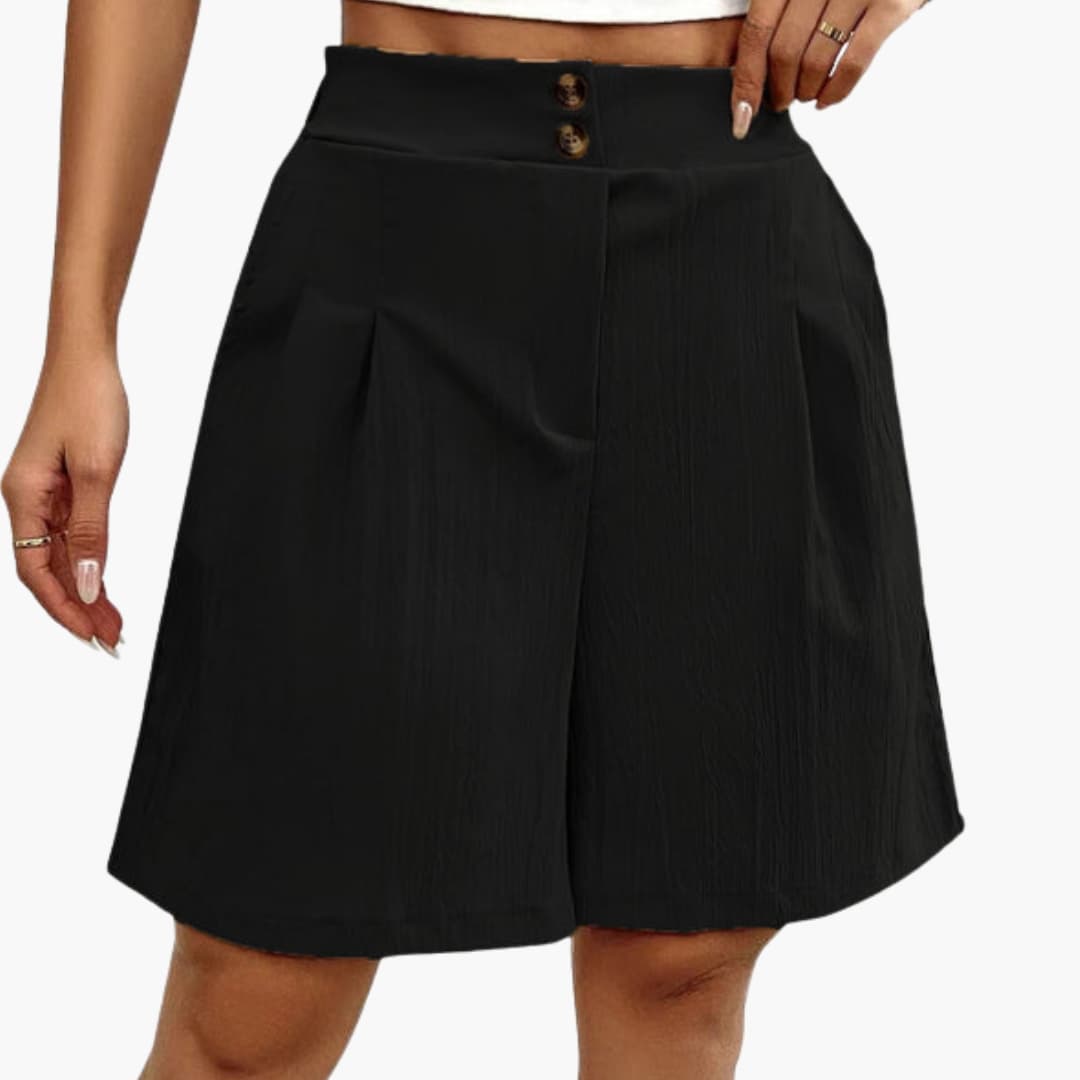 Women's Summer Shorts with Button Placket and Relaxed Fit for Casual Outings 7