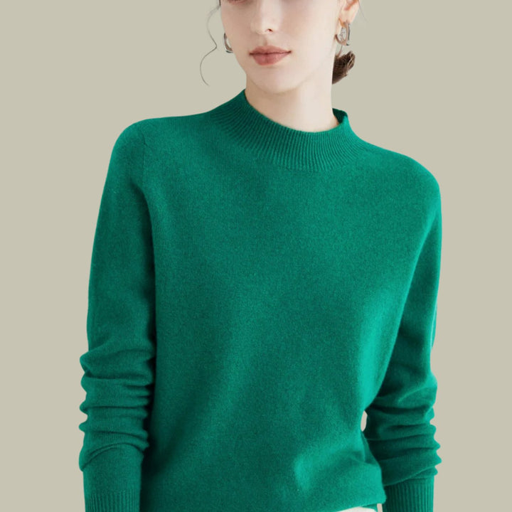 Women's Sweater, Relaxed Fit Mock Neck for Effortless Warmth and Style, Perfect for Layering in Autumn and Winter 14