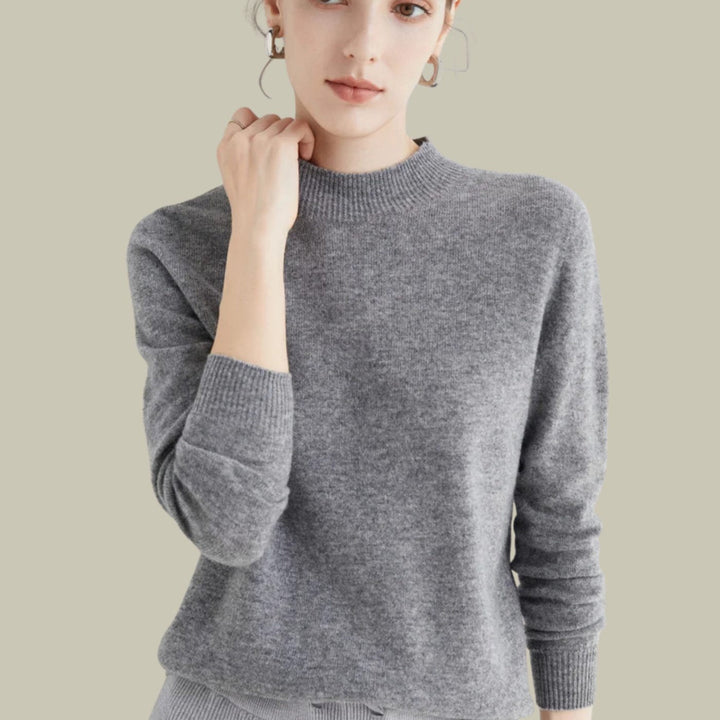 Women's Sweater, Relaxed Fit Mock Neck for Effortless Warmth and Style, Perfect for Layering in Autumn and Winter 17