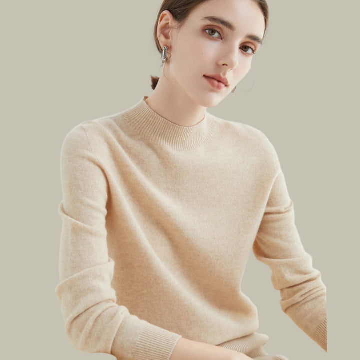 Women's Sweater, Relaxed Fit Mock Neck for Effortless Warmth and Style, Perfect for Layering in Autumn and Winter 18
