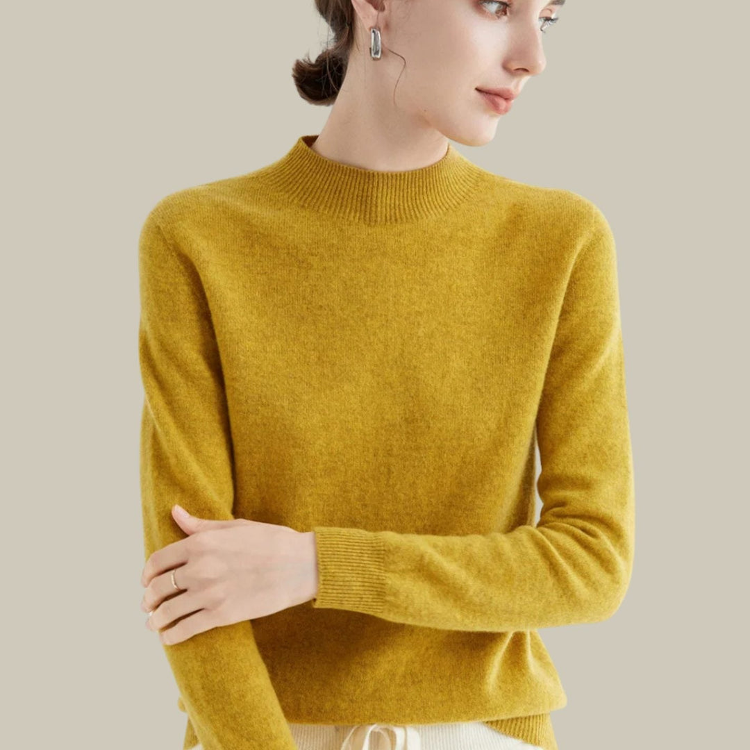 Women's Sweater, Relaxed Fit Mock Neck for Effortless Warmth and Style, Perfect for Layering in Autumn and Winter 6