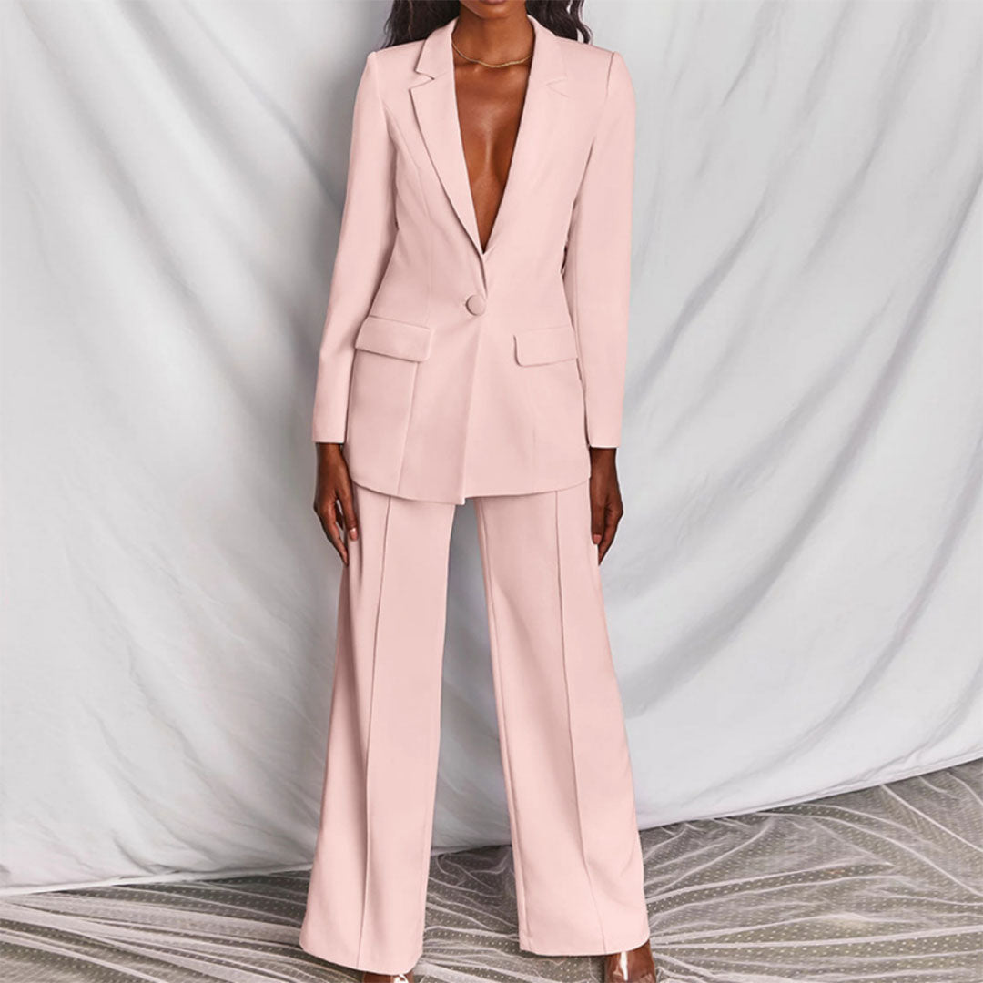 Women's Tailored Blazer and Trousers Outfit for Professional and Formal Occasions 4