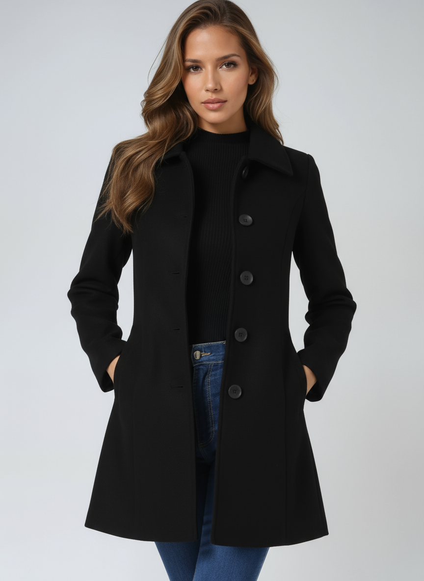 Women's Trench Coat - Elegant Winter Coat for Women, Tailored Cold Weather Outerwear 3