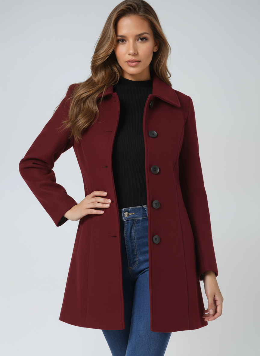 Women's Trench Coat - Elegant Winter Coat for Women, Tailored Cold Weather Outerwear 7