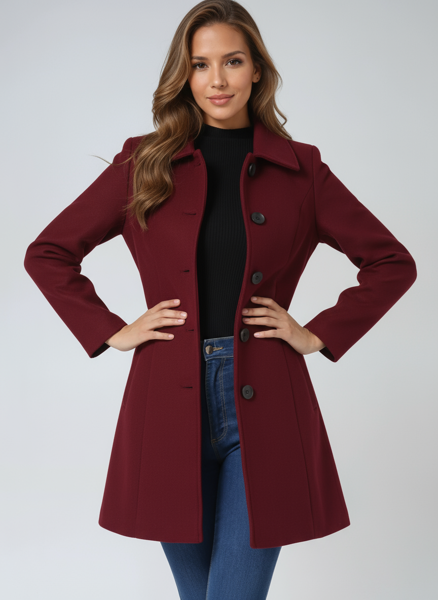 Women's Trench Coat - Elegant Winter Coat for Women, Tailored Cold Weather Outerwear 8