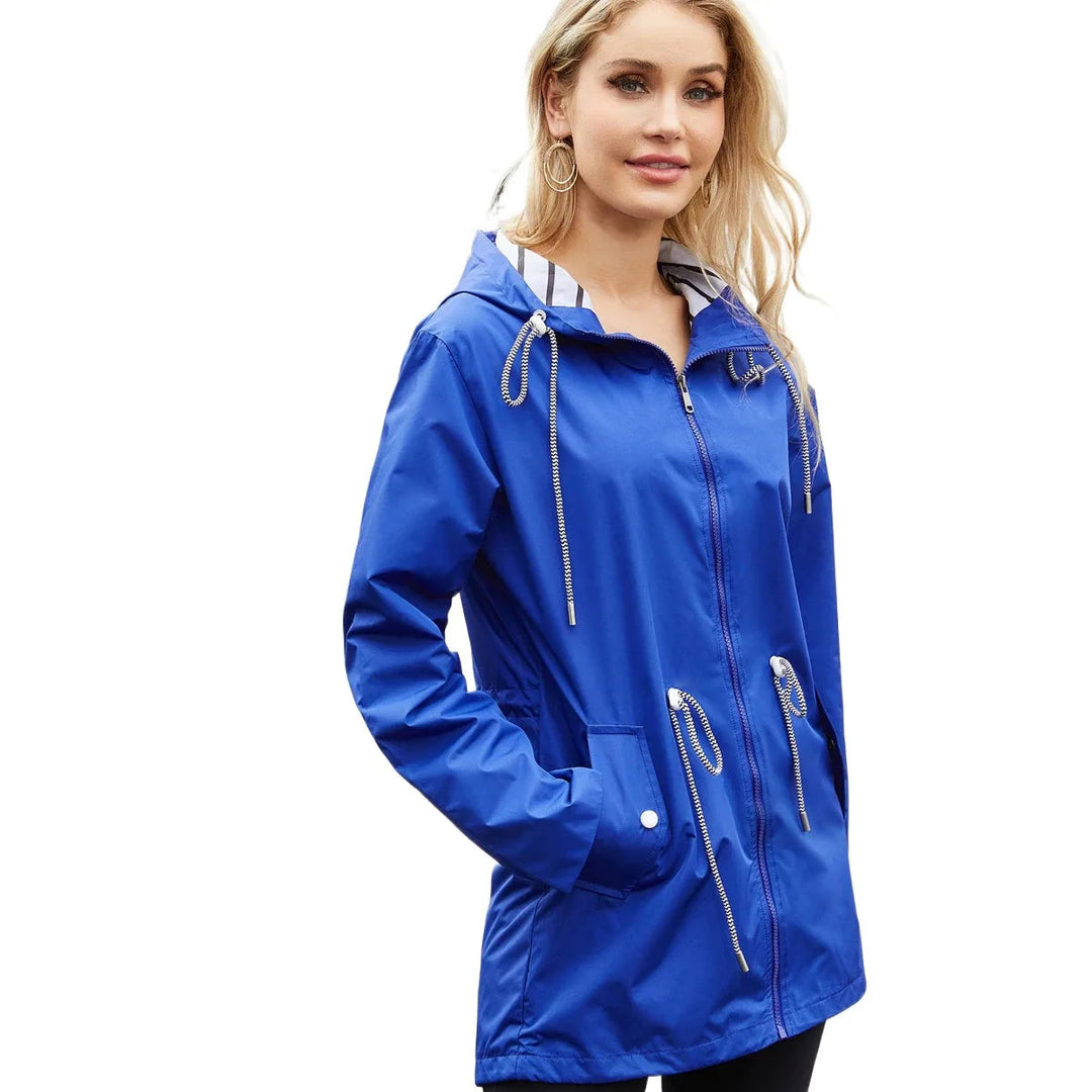 Women's Trench Coat Waterproof Rain Jacket for Outdoor Activities, Stylish & Weatherproof 0