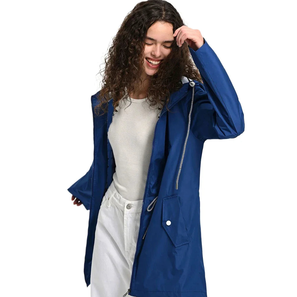 Women's Trench Coat Waterproof Rain Jacket for Outdoor Activities, Stylish & Weatherproof 2