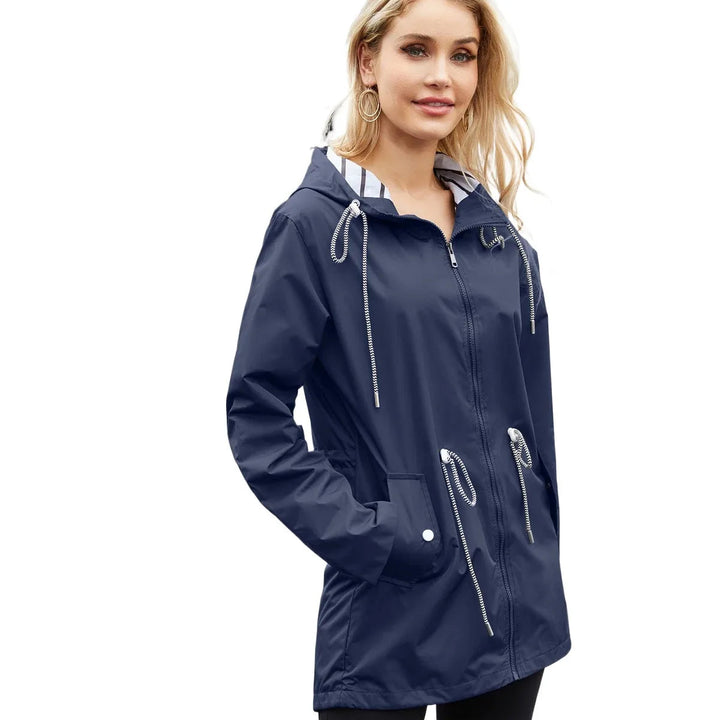 Women's Trench Coat Waterproof Rain Jacket for Outdoor Activities, Stylish & Weatherproof 4