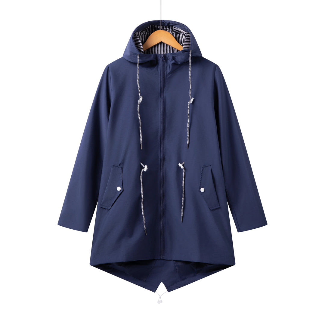 Women's Trench Coat Waterproof Rain Jacket for Outdoor Activities, Stylish & Weatherproof 7