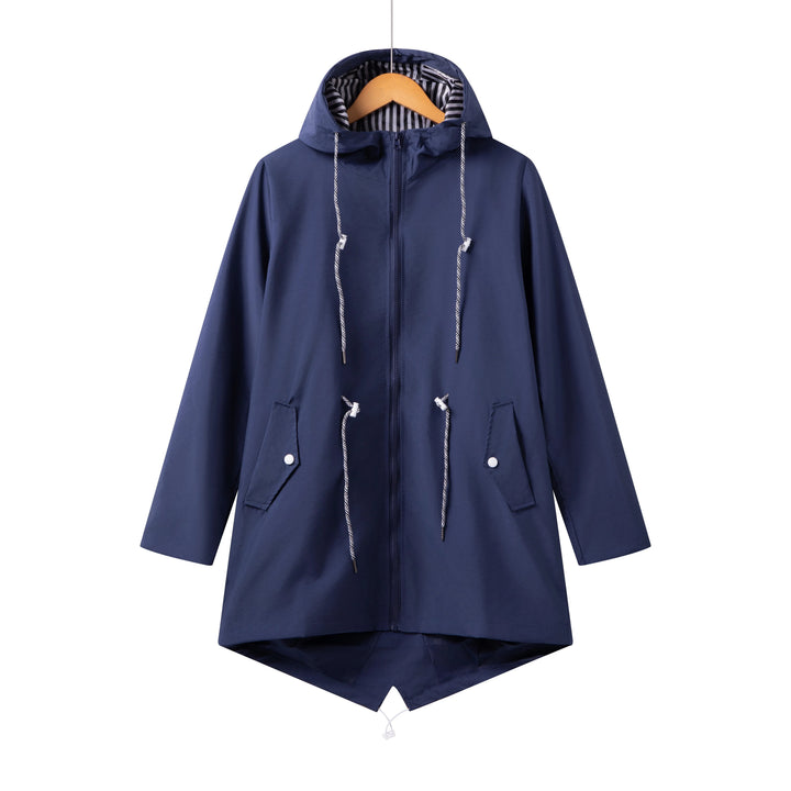 Women's Trench Coat Waterproof Rain Jacket for Outdoor Activities, Stylish & Weatherproof 7